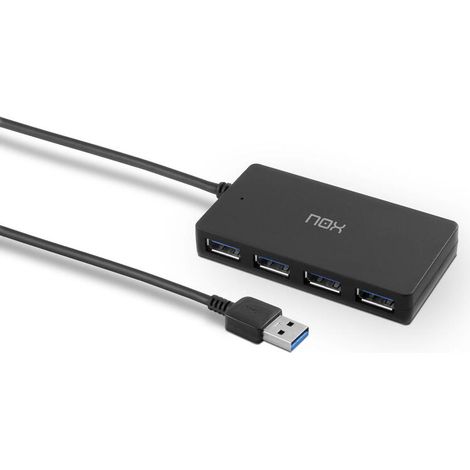 Hub USB Nox NXLITEHUBONE USB x 4 Negro (1/2)