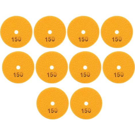 10 pièces 3 pouces disques de ponçage tampons polissage diamant marbre béton pierres 150 maille