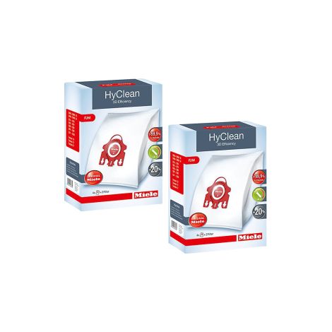 Lot de 2 boîtes de sacs FJM Hyclean 3D Efficiency pour aspirateur Compact S700 S4000
et S6000 Miele
