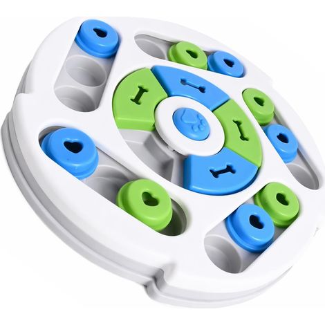 Jouet Interactif Puzzle Distributeur Croquettes Jeu Intelligence Chien pour Améliorer Le QI, Jouet Occupation pour Chiots et Chiens de Toutes Tailles (1/5)