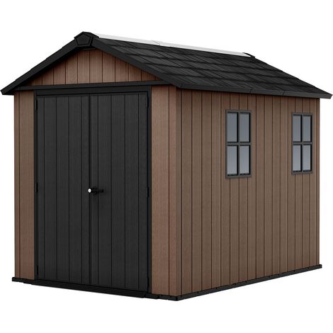 Casetta Box da Giardino 230x287x246 cm Newton Plus 759/975 Doppia Opzione Montaggio in Resina Evotech+ Nero (1/5)
