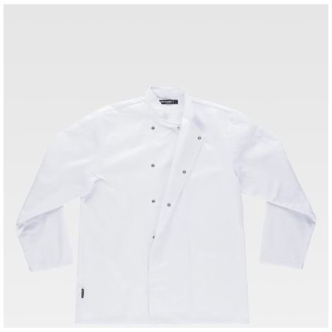 Chaquetilla básica unisex de cocina de manga larga B5902 M Blanco (1/2)