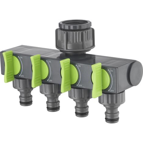 AROZ Sdoppiatore 4 uscite automatico in plastica femmina 1'' - 3/4'' (1/4)