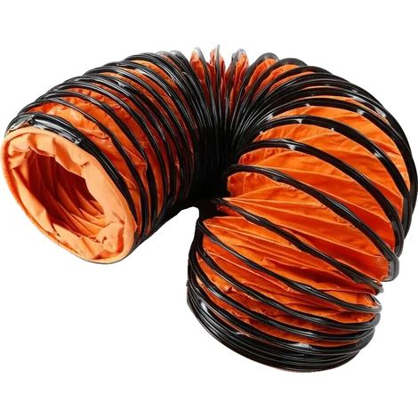 Tuyau de ventilation, conception flexible, matériau ignifuge, Orange (1/2)