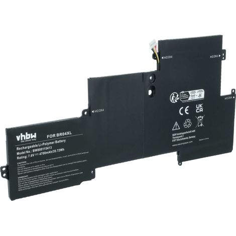 vhbw Akku kompatibel mit HP EliteBook 1030 G1-Y4X52US, 1030 G1-Y4S18PA, 1030 G1-Y3Z35EC, 1030 G1-Y3N11EC Notebook (4700 mAh, 7,6 V, Li-Polymer) (1/5)