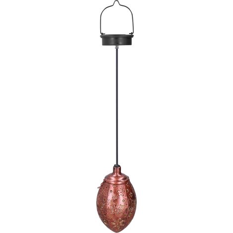 Lanterne solaire étanche IP65 en plastique et fer, design suspendu, motif insectes, pour l'extérieur.
