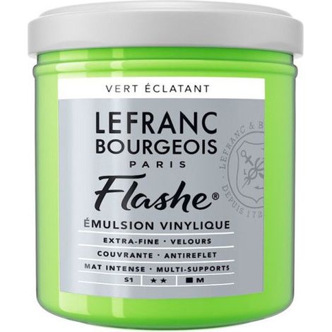 Peinture vinylique - Flashe - Vert éclatant - 554 - Lefranc Bourgeois - 125ml