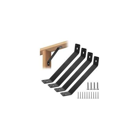 Équerres d'angle (lot de 4) - 18,5 cm - Montage intérieur - Équerres d'angle à 45° pour assemblage intérieur - Pour poteaux en bois, poutres, bordures de bureau, caissons, pergolas et kiosques - Kit d (1/5)