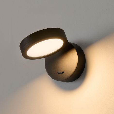 Schwarze LED-Wandleuchte 6W minimalistisch für Kopfteil - Kechia (1/5)