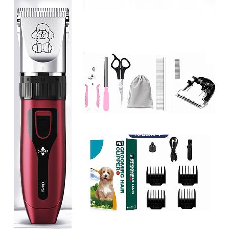 Kit de tondeuse pour animaux de compagnie avec 7 lames de rechange (1/5)