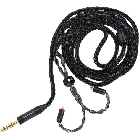 Câble symétrique mâle 4,4 mm vers MMCX compatible avec les écouteurs SE215, SE535 et SE846. Câble de remplacement de 1,2 m (3,9 pi) en cuivre OFC plaqué argent, 16 conducteurs. (1/5)