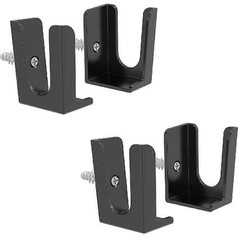 4 supports de multiprise muraux ou sous bureau, fixation adhésive sans perçage ou à vis (1/5)