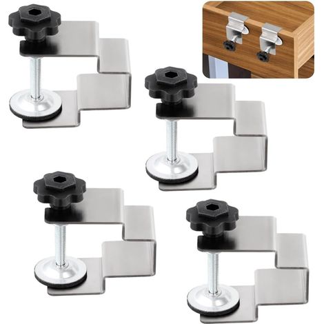 4 pinces de fixation pour tiroirs avant, gabarits universels (1/4)