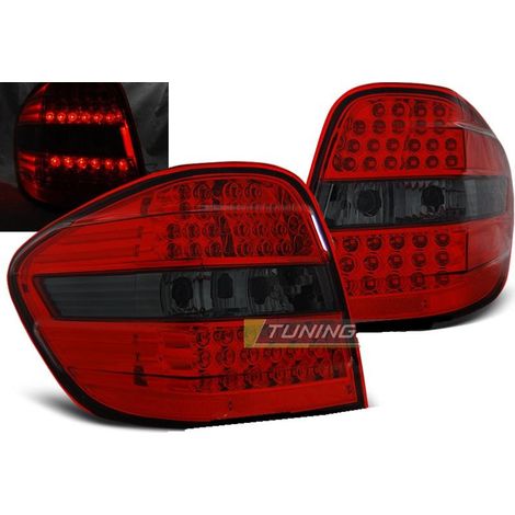 Paire de feux arriere Mercedes Classe M W164 05-08 LED rouge fume (1/3)