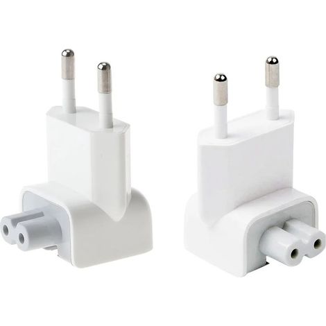 AC Adapter Plug Convertisseur de Chargeur de Voyage, Connecteur de Rechange pour tablettes iPod, iPhone, iPad, Adaptateur Secteur Macbook (2xEU Plug) (1/5)