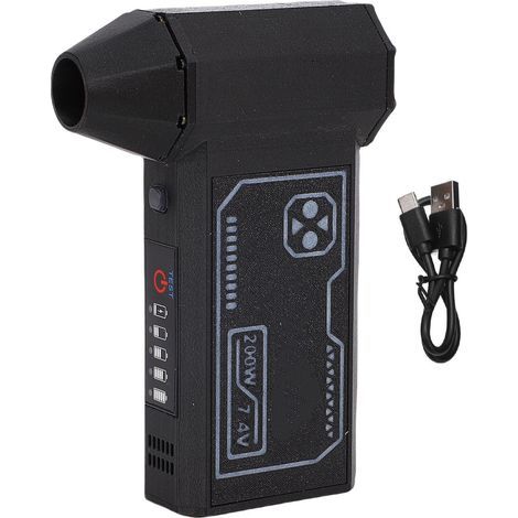Dépoussiéreur d'air électrique 130000 tr/min, ventilateur puissant, Rechargeable sans fil, pistolet soufflant 4000mAh, 3 vitesses, Mini sans balais, 200W (1/5)