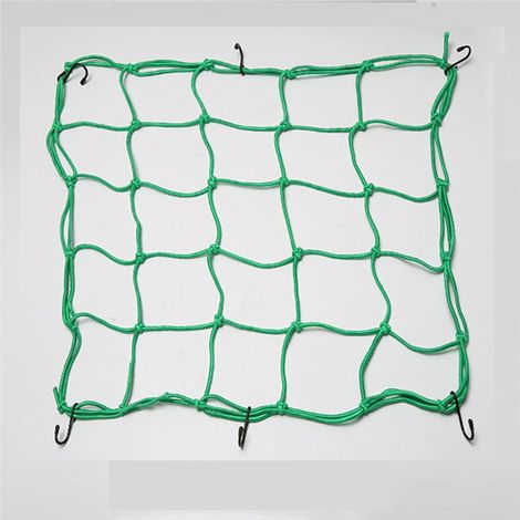 Red para maletero de coche - Red extensible para motocicleta, red para techo de camión, red de carga extra resistente para furgonetas y remolques (Color: Verde) (1/5)