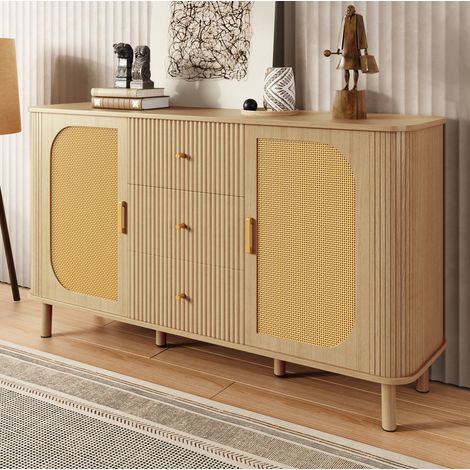 Aparador mueble salón con cajones MDF 140 cm OKMYHOME (1/5)