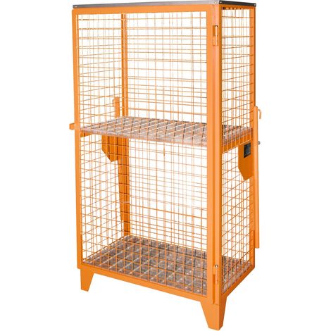 Bauer Gasflaschen-Depot GFD-R 4, Gelborange, 1 Tür, Drahtgitter für 4x 11 kg-Gasflaschen