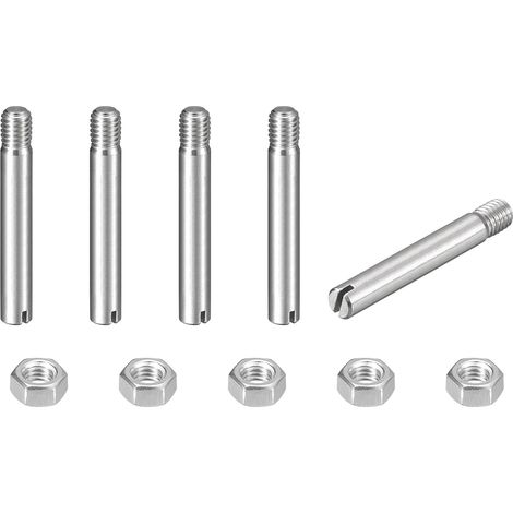 5Pcs Goujon Cylindrique À Fente M5 x 35mm Goujon Externe Fileté (1/5)