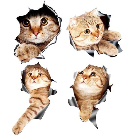 3D Cat Car Stickers Decal / Sticker for Window, Truck, Car-- (1/5)