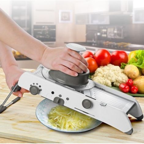 Mandoline de Cuisine  - Professionnel - Acier Inoxydable - Réglable - Antidérapant (1/5)