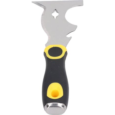 Spatule à mastic 7,5 cm acier inoxydable racloir polyvalent peinture plâtre avec poignée caoutchouc (1/5)