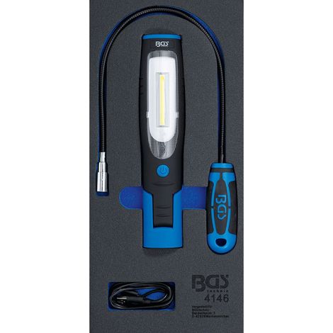 Lámpara de taller bgs technic COB LED negro 254 x 45 mm (1/2)