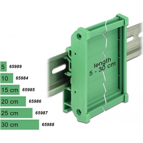 Delock Soporte de tablero para carril DIN de 5 cm de largo