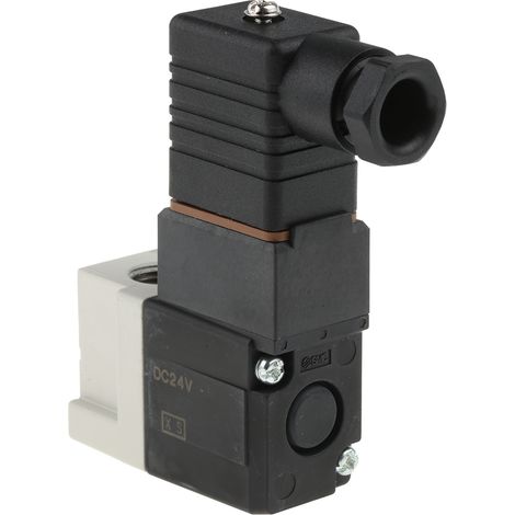 Electrodistributeur pneumatique SMC série VT307 fonction 3/2, Bobine/Bobine, G 1/4, 24V c.c. ( Prix pour 1 )
