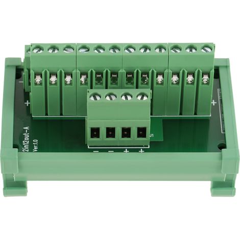 Module de distribution d'alimentation 12 positions pour rail DIN, carte de dérivation d'interface, bornier de raccordement (1/5)