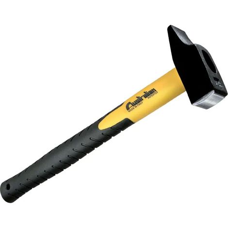 Martello per fabbro di tipo "Francese" con manico in fibra di vetro e gomma -380 gr - manico 310 mm (1/2)