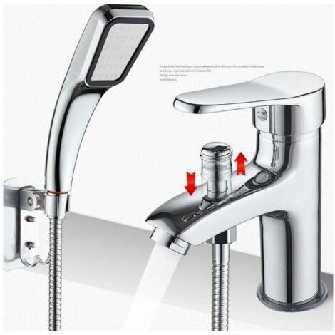 Miscelatore per doccia , rubinetto per doccia monoforo, rubinetto in lega a doppio uso per acqua calda e fredda, rubinetto per lavabo caldo e freddo con doccia, valvola miscelatrice monoforo a