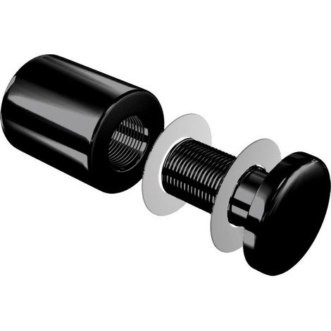 Fixation noire enseigne murale vissée - Entretoise murale noire vissée FIX-VN5 Ø 24 mm / L 29 mm (1/2)