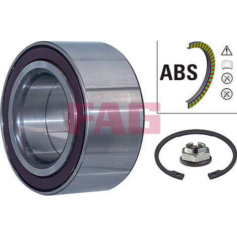 Kit de roulements de roue FAG 713 6204 20 JAGUAR C2D58913 C2P12624 LR024508