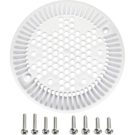 Grille de Bonde Anti-Tourbillon pour Piscine - Ø Ext. 20.4 cm / Int. 14 cm - Acier Inox 316L - Conforme Norme NF P90-307 - Sécurité Aspiration (1/4)