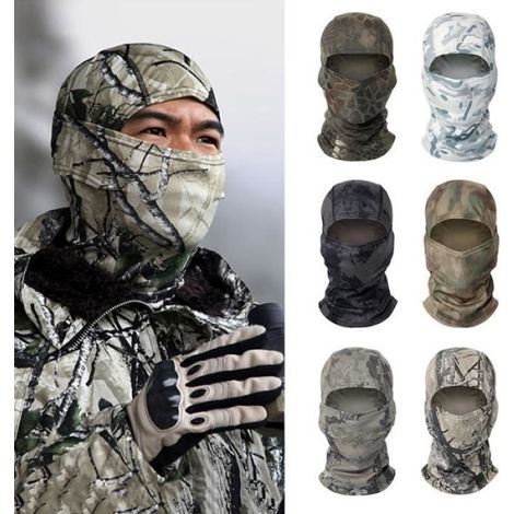 Couleur Noir Police diable Cagoule de Camouflage tactique, masque facial complet CS Wargame armée chasse cyclisme sport casque dou (1/4)