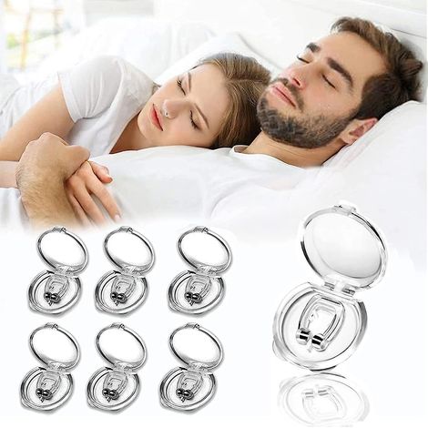 Pince dilatatrice nasale magnétique en silicone anti-ronflement pour une meilleure respiration et un sommeil plus confortable