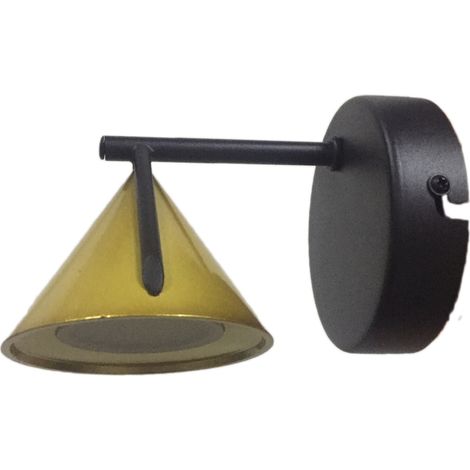 Aplique LED de Pared Emil 3W 3000K en Aluminio Negro y Dorado