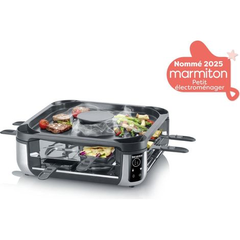 Severin RG 2379 Grill per Raclette Inox 1900 W 8 Padelle