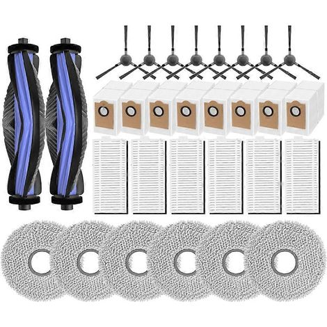 Kit de pièces de rechange pour aspirateur robot Lefant M3 : brosse principale, brosse latérale, lingettes de nettoyage, filtre et sac à poussière. (1/5)