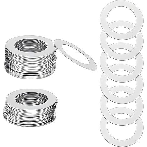 50 Pièces Rondelles Plates M4 Penny Rondelles, Rondelle en 304 Acier Inoxydable, Rondelles de Réparation pour Vis et Écrous, 4x8x0,2mm (1/5)