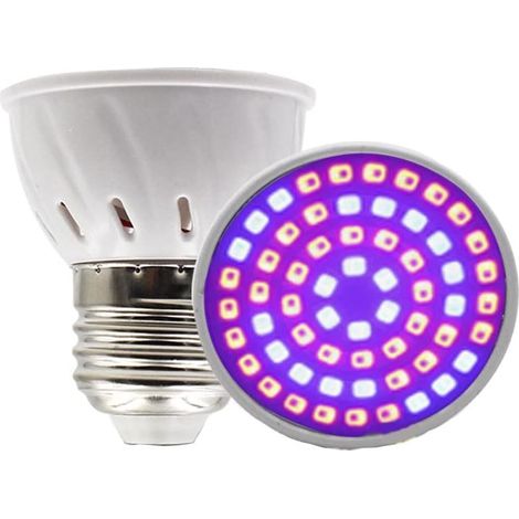 Chesoon 4pcs Élèvent la Lumière LED Ampoule 60LEDs 110V 4W 200 Lumens Ampoule de Croissance des Plantes pour Les Semis D'intérieur Légumes Fleurs Biologiques (1/5)