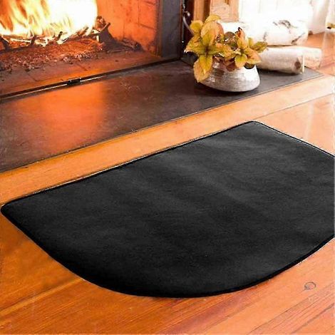 Tapis en fibre de verre ignifugée, durable et résistant au feu, pour cheminée intérieure. (1/4)