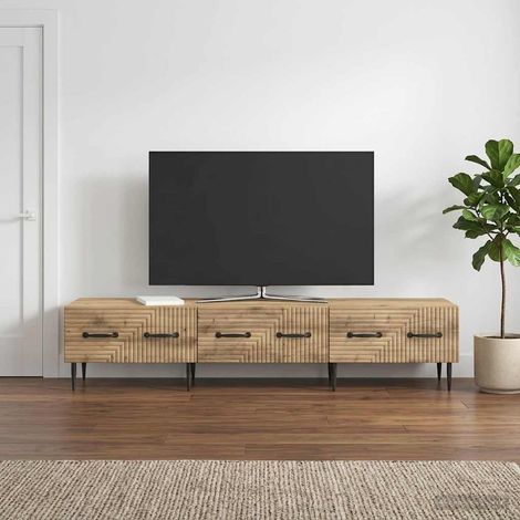 TV-Schränk 147 x 34,5 x 30 cm Artisan-Eiche Holzwerkstoff (1/5)