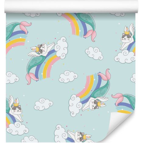 Papel pintado de gatos durmiendo para salón y dormitorio, 50x1000 cm. (1/5)