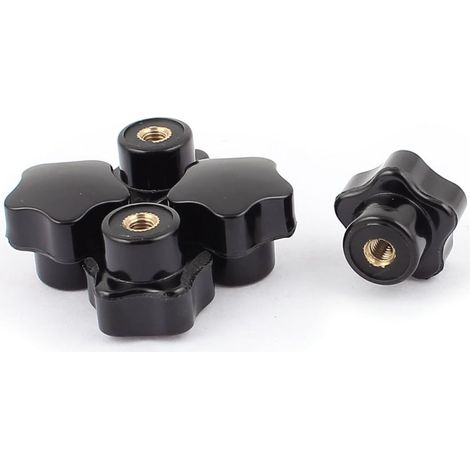 5 pièces. M5 Innengewinde Schwarz Plastik Stern Kopf Aufschraube Klemmknopf Griff de