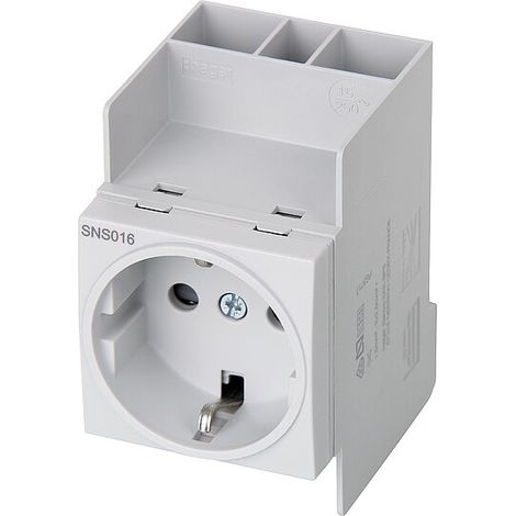 Verteilereinbausteckdose Hager 16A, 250V, SNS016 (1/2)