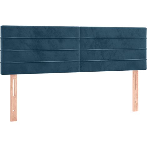 Bettkopfteil/Bettkopf/Kopfteile Dunkelblau 144x5x78/88 cm Samt (1/5)
