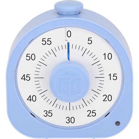 Visueller 60-Minuten-Timer für Kinder und Erwachsene mit zwei Schlummerfunktionen und einem Fokusmodus. Ideal für Schule, Zuhause und Hausaufgaben (blau). (1/5)